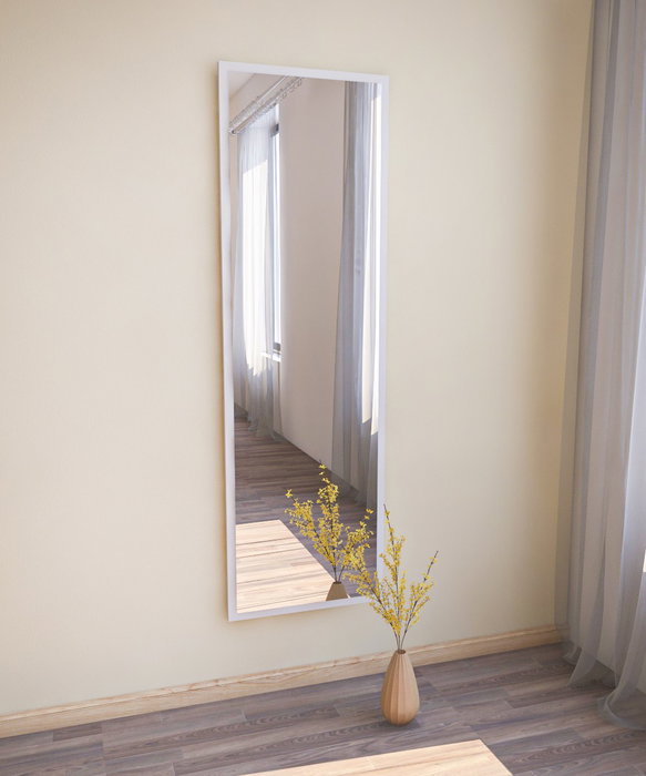 Hanah Home Espejo de Pie Blanco MDF Flotal-E 50x160x2.2 cm